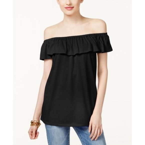 Michael Kors Tops - Michael Kors off the the shoulder black top M